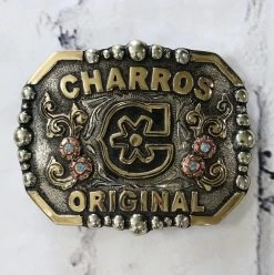 Hebilla Charros Original Logo Buckle (3.75" X 3")