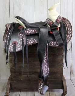 14.5" Black Montura Charra Cantinas Charro Saddle