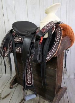 14.5" Black Montura Charra Cantinas Charro Saddle -Western Harness Shop image 664