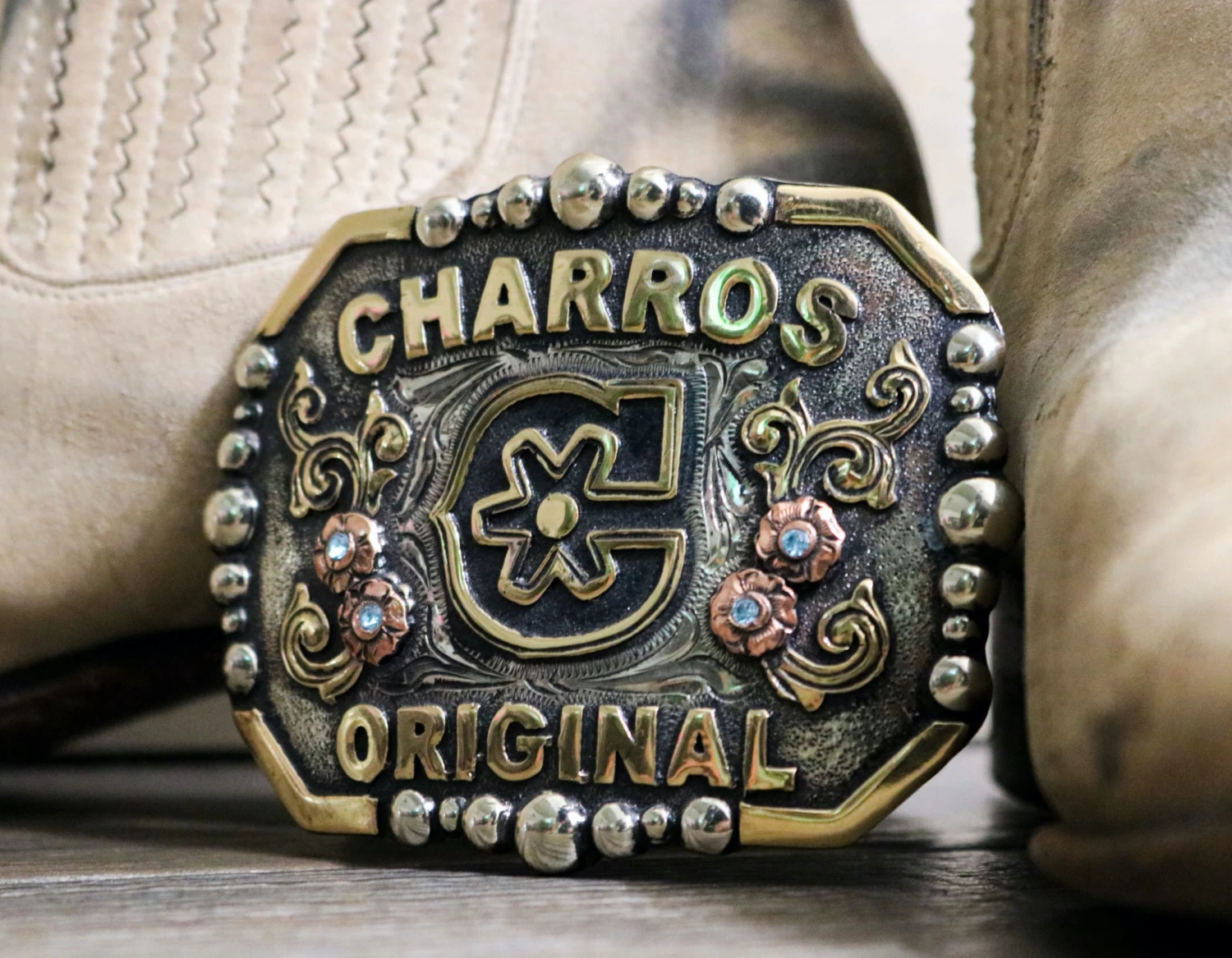 Hebilla Charros Original Logo Buckle (3.75" X 3") 4 Hebilla Charros Original Logo Buckle (3.75" X 3") - Image 2