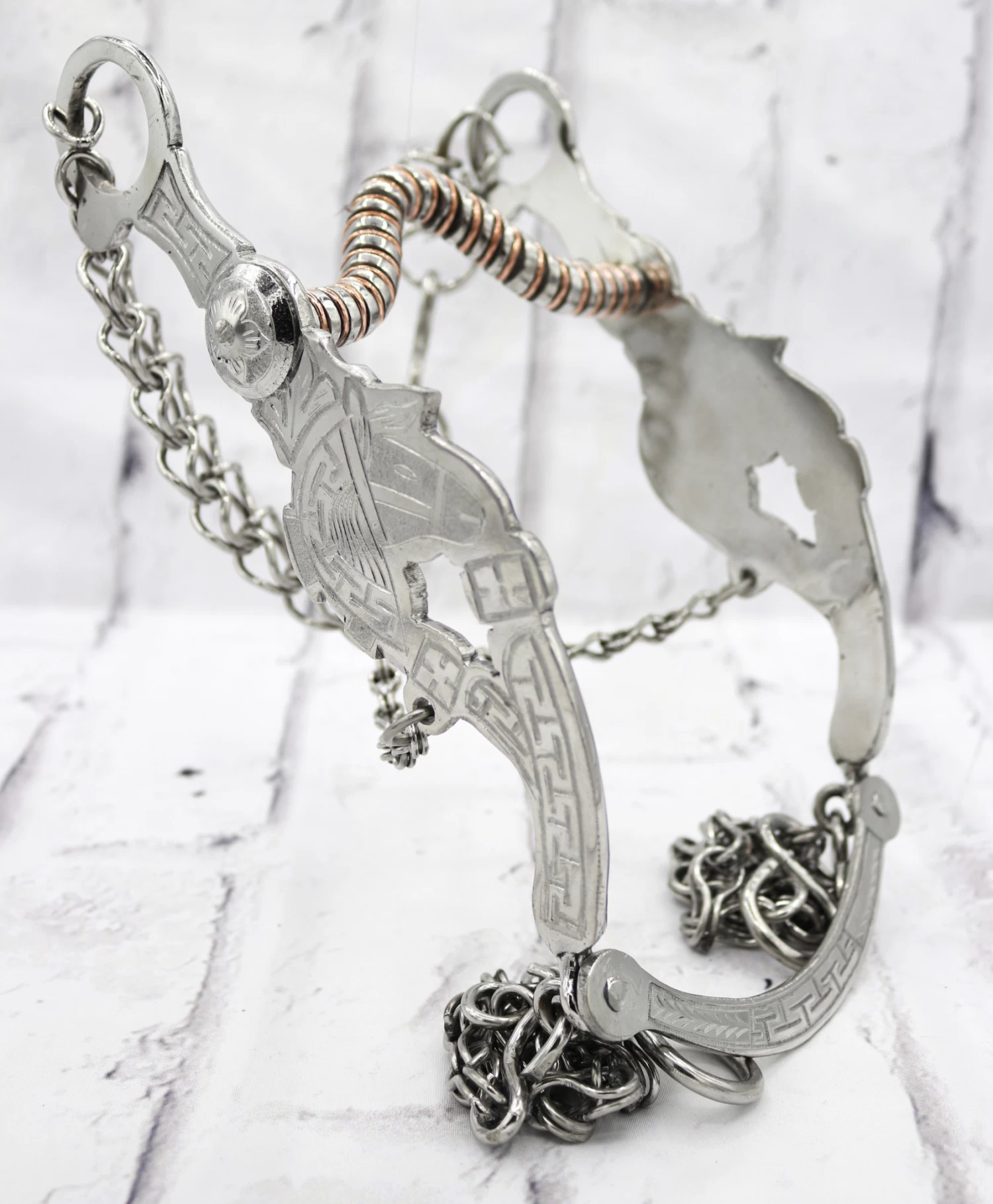 5 1/4" Freno Charro Horse Bit Copper Acero 3 5 1/4" Freno Charro Horse Bit Copper Acero