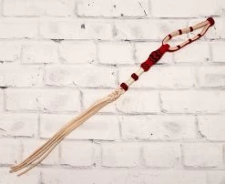 Red Chomite Charro Leather Cuarta Cotton Quirt