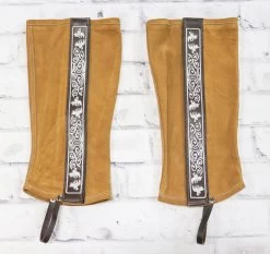 Polainas Tan Charro Cowboy Half Chaps (M)