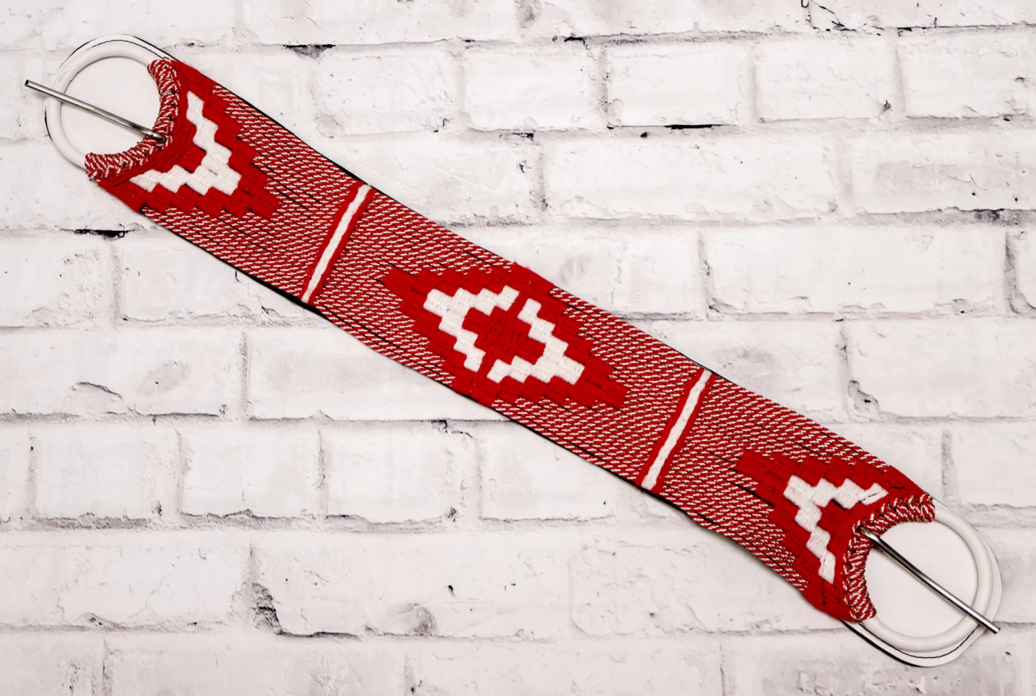 34" Cincho Tramado Rojo Blanco De Nylon Horse Charro Cinch 3 34" Cincho Tramado Rojo Blanco De Nylon Horse Charro Cinch