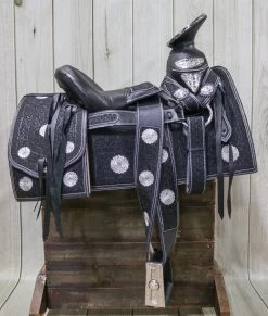 15" Horse Montura Charra Flor Embroidered Bordada