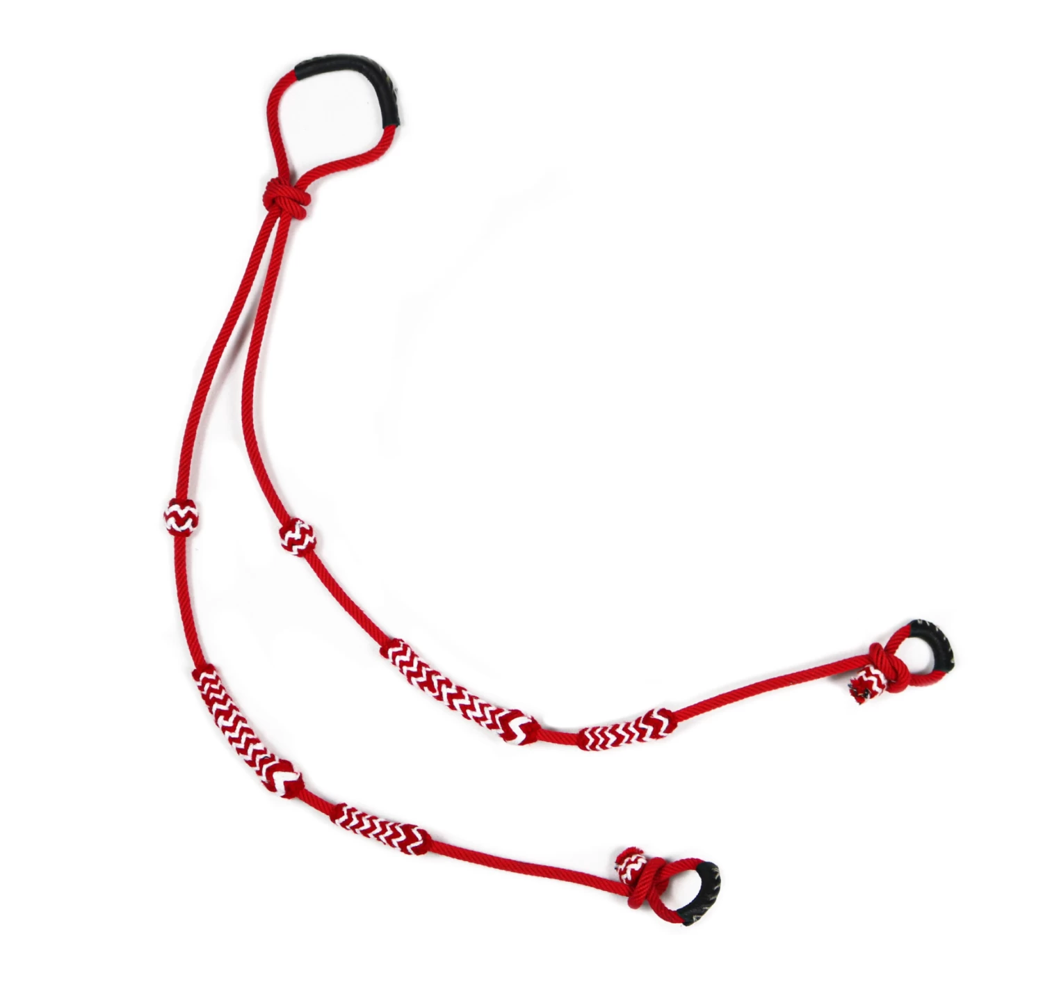 Riendas Charras Rojo/Blanco Boton Red/White Charro Reins 3 Riendas Charras Rojo/Blanco Boton Red/White Charro Reins
