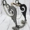 5 3/8" Freno Charro Negro Greca Black Horse Bit -Western Harness Shop image 771
