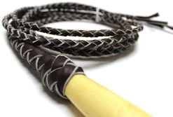 8 FT Brown Real Genuine Leather Braided Bullwhip -Western Harness Shop image 784