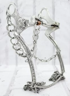 5 1/8" Freno Charro Horse Bit Con Cobre Stainless Steel