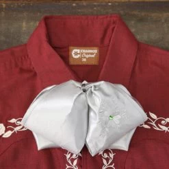 Silver Mono Charro Flor Green Bowtie