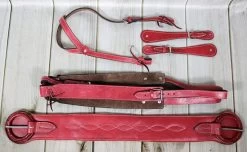 15.5" Red Charro Saddlebags Saddle Montura Silla Charra -Western Harness Shop image 807