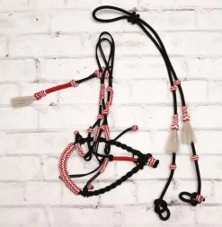 Black Bosalillo Charro Cotton Bosal Set