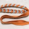Barbiquejo Orange Gamuza Para Sombrero Leather Chin Strap