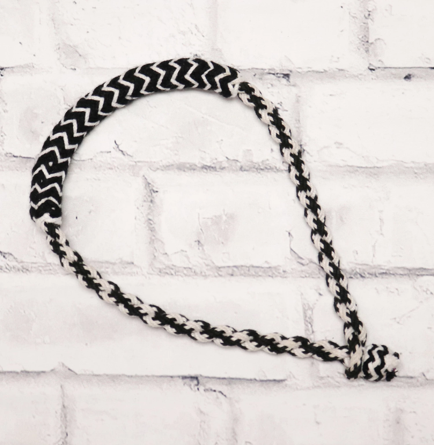 Bosal Negro/Blanco Trenzado Horse Cotton Braided Bosal Black/White 3 Bosal Negro/Blanco Trenzado Horse Cotton Braided Bosal Black/White