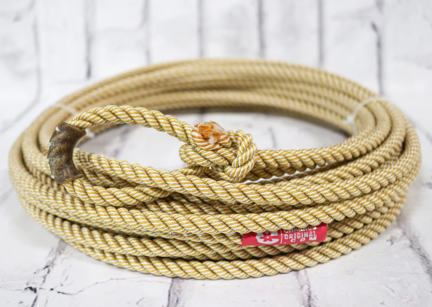 Gold/White 60 Ft Poly-Nylon 10.5mm (Soga) Lead Core Plomo 3 Gold/White 60 Ft Poly-Nylon 10.5mm (Soga) Lead Core Plomo