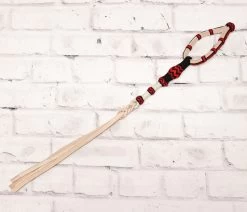 Black Red Chomite Charro Leather Cuarta Quirt