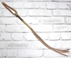 Charro Braided Quirt Cuarta Cuero Crudo Lienzo