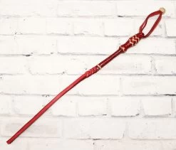 Red Cuarta Cuero Crudo Trenzado Braided Quirt