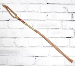 Charro Red Braided Rawhide Quirt Cuarta Charra