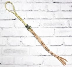 Cuarto Cuero Fina Trenzada Negro Black Braided Rawhide Quirt