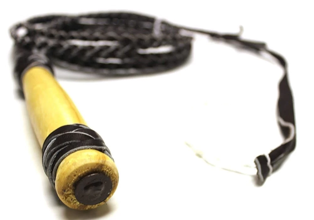 6 FT Handmade Real Brown Leather Bullwhip 5 6 FT Handmade Real Brown Leather Bullwhip - Image 3