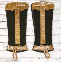 Brown Charro Polainas Polainas Half Chaps Charras
