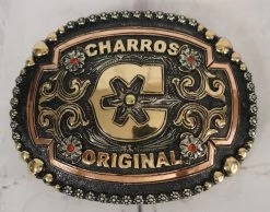 Charros Original Brass “C” Belt Buckle Hebilla Charra