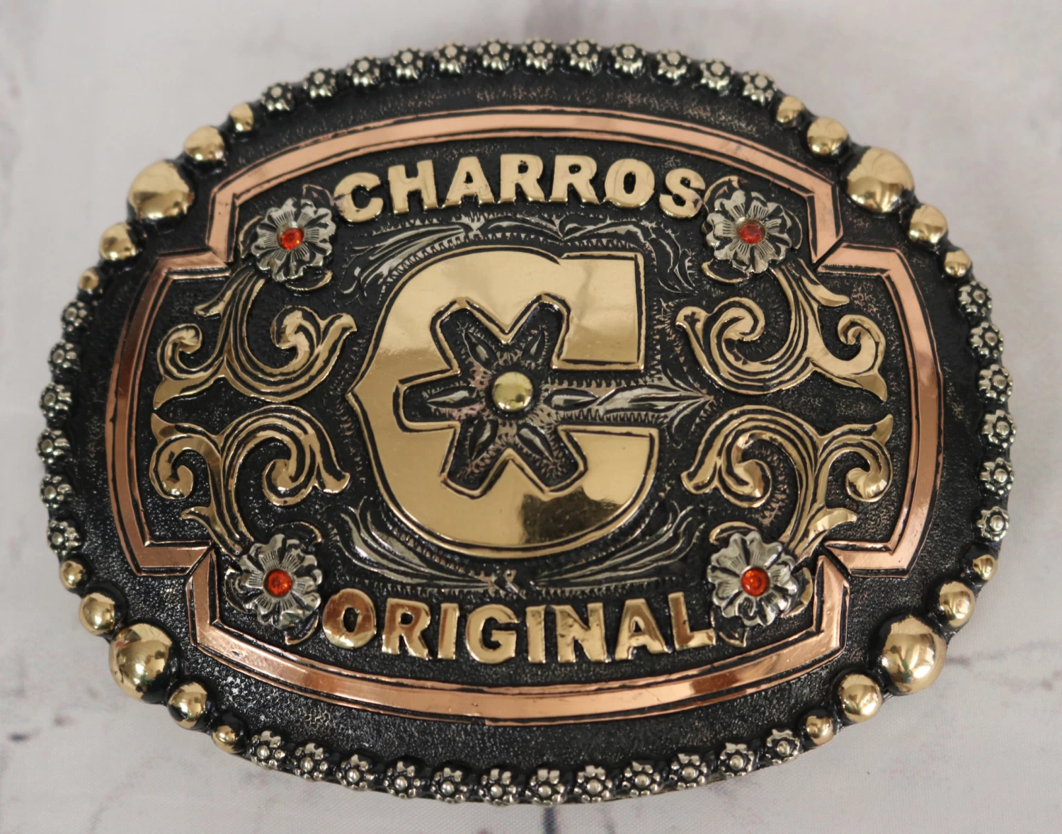 Charros Original Brass “C” Belt Buckle Hebilla Charra 3 Charros Original Brass “C” Belt Buckle Hebilla Charra