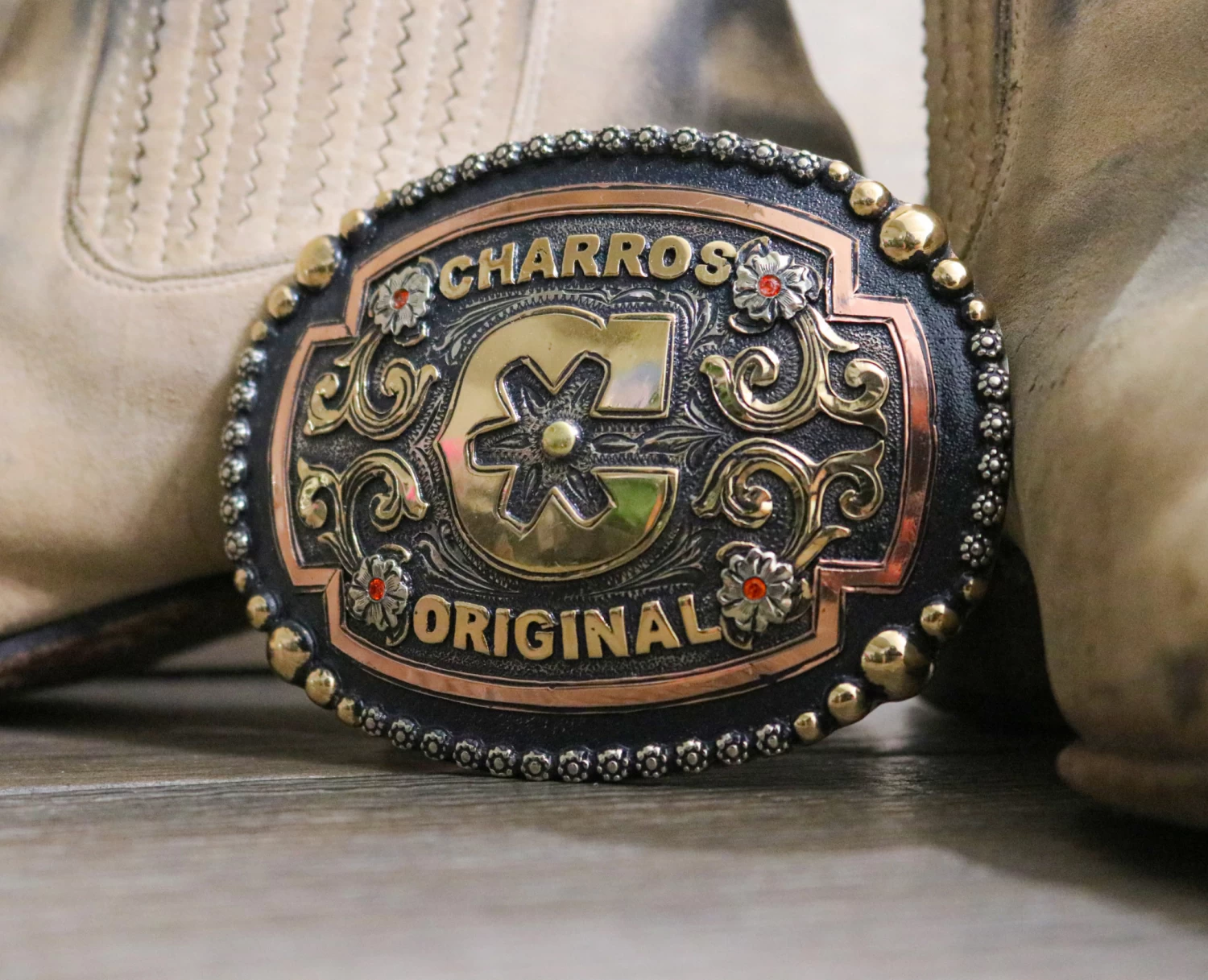Charros Original Brass “C” Belt Buckle Hebilla Charra 4 Charros Original Brass “C” Belt Buckle Hebilla Charra - Image 2