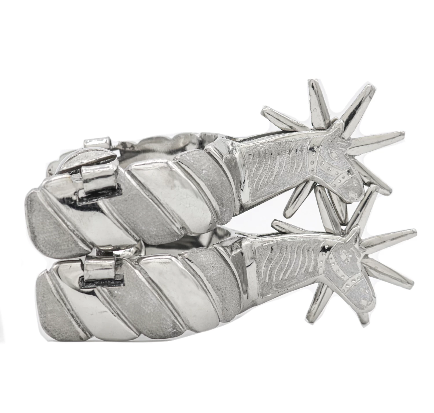 Espuelas Acero Cabeza De Caballo Dos Tonos Horse Head Design Spurs 3 Espuelas Acero Cabeza De Caballo Dos Tonos Horse Head Design Spurs