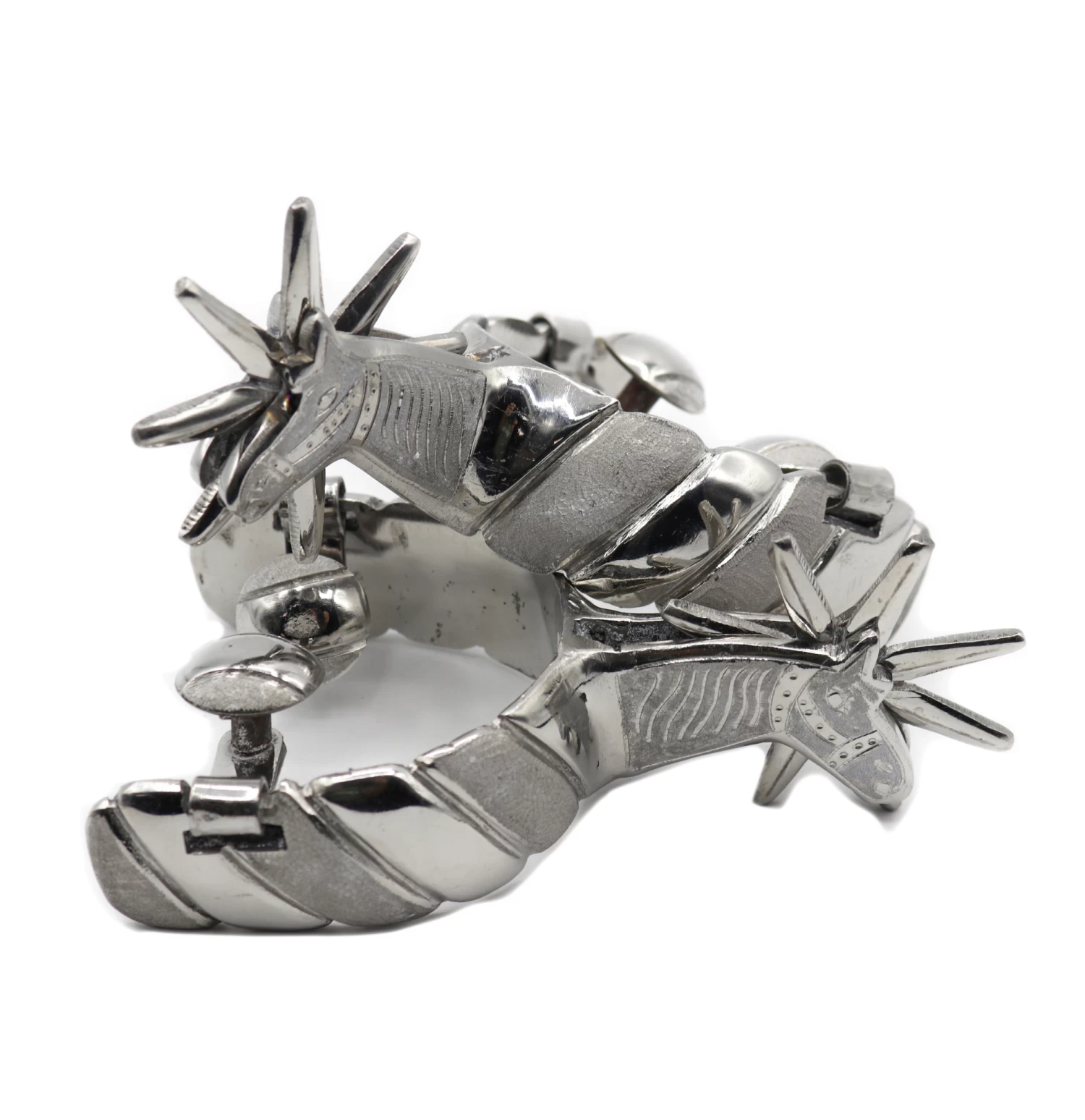 Espuelas Acero Cabeza De Caballo Dos Tonos Horse Head Design Spurs 4 Espuelas Acero Cabeza De Caballo Dos Tonos Horse Head Design Spurs - Image 2