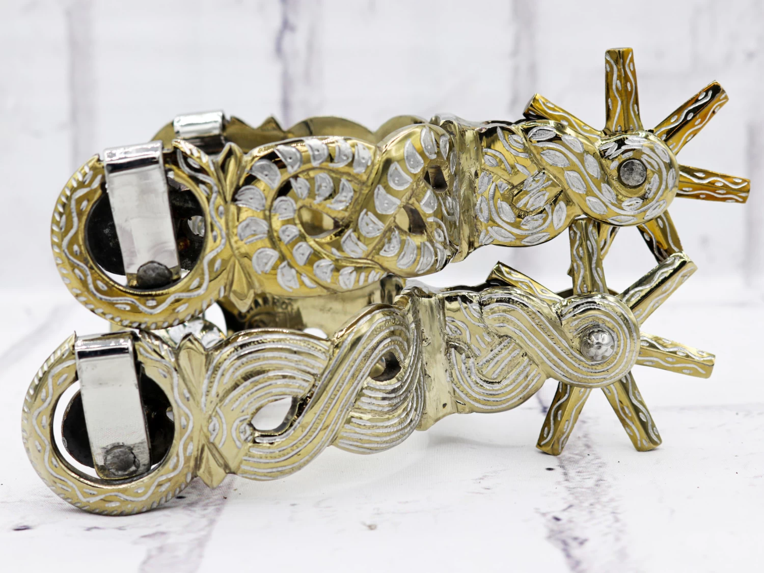 Engraved Snake Charro Spurs Espuelas Acero Stainless Steel Spurs 3 Engraved Snake Charro Spurs Espuelas Acero Stainless Steel Spurs