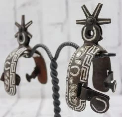 Rustic Espuelas Charras Rustico Design Charro Spurs -Western Harness Shop image 941