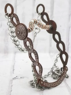 4 7/8" Charro Mexican Brown Charro Freno Horse Rustic