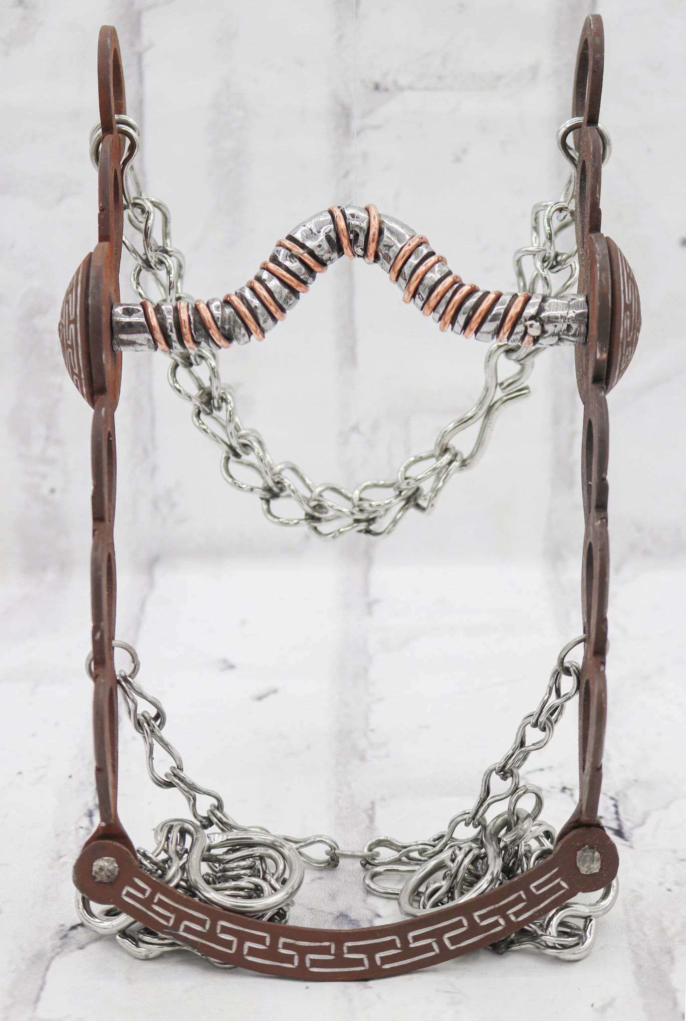 4 7/8" Charro Mexican Brown Charro Freno Horse Rustic 4 4 7/8" Charro Mexican Brown Charro Freno Horse Rustic - Image 2