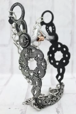 5 1/8" Freno Black Snake Charro Pavonado Horse Bit