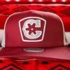 Maroon "C" Floral Cap Cachucha Charros Original