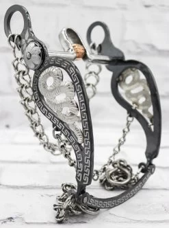 5 3/8" Vibora Black Bit Freno Charro Snake Bit