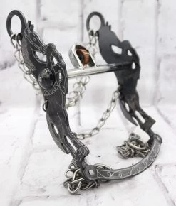 5 3/8 " Freno Black Cobre Charro Horse Bit Fino