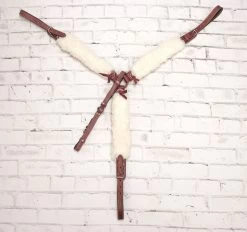 Pecho Pretal Vino Charro Con Borrega Horse Breast Collar Wool