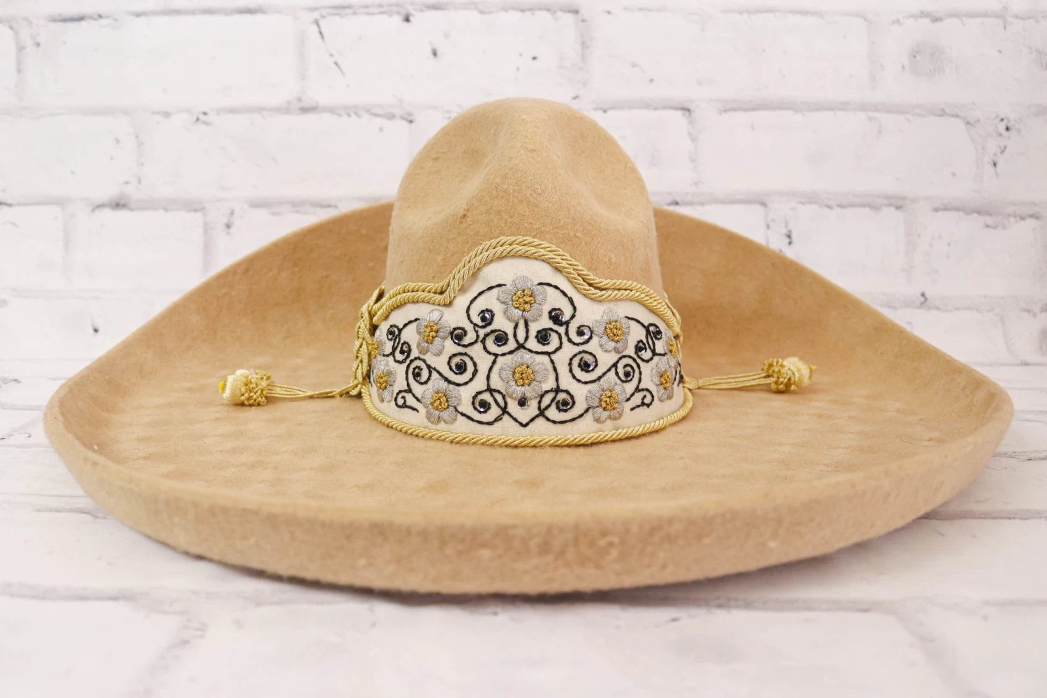 (MEX 59) Sombrero Charro Toquilla Cafe Charro Hat 3 (MEX 59) Sombrero Charro Toquilla Cafe Charro Hat