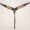 Charro Pecho Pretal Negra Vaqueta Montura Charra Breast Collar -Western Harness Shop image 980