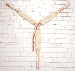 Natural Real Wool Breast Collar Pecho Pretal Con Borrego