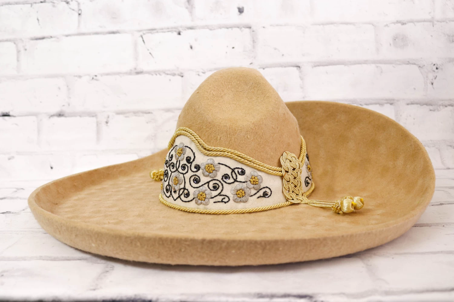 (MEX 59) Sombrero Charro Toquilla Cafe Charro Hat 4 (MEX 59) Sombrero Charro Toquilla Cafe Charro Hat - Image 2